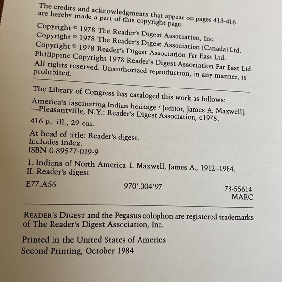 VTG America’s Fascinating Indian Heritage published by Reader’s Digest - Picture 6 of 16
